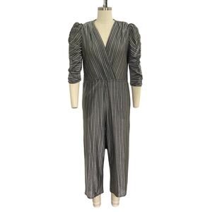 Vintage 80s Frederick's of Hollywood Metallic Silver Jumpsuit